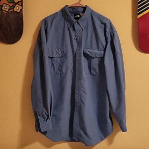 North Face Hommes Long Sleeve Button Down Shirt